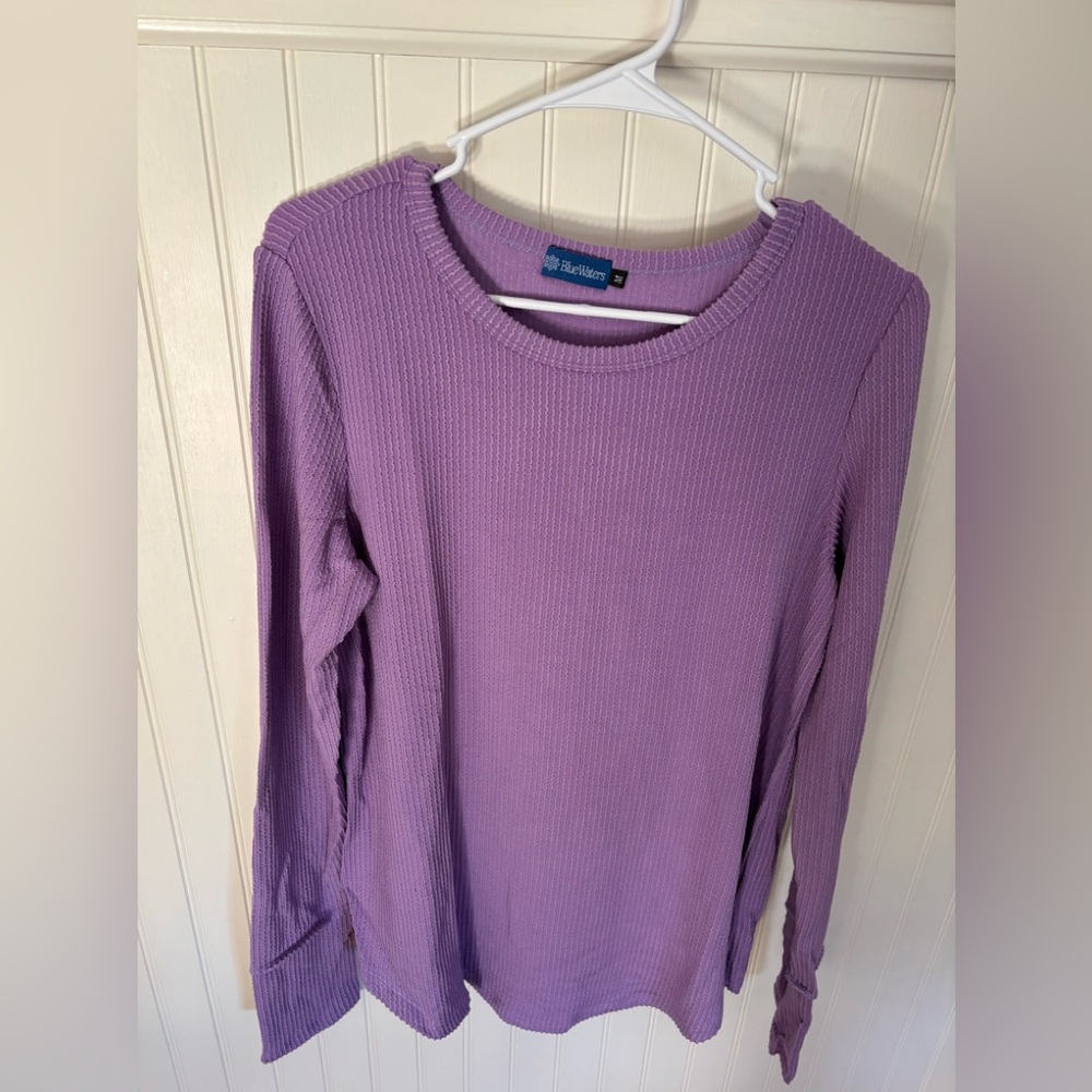 New in Package Women's Purple Ribbed Top